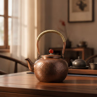 Copper Teapot with Strainer Compact Hammered Copper Tea Kettle Practical Cookware for Home Kitchen