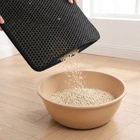 Honeycomb Cat Litter Mat, Double Layer EVA Material Pet Litter Mat for Scatter Control and Trapping, Indoor Design for Effective Waste Management