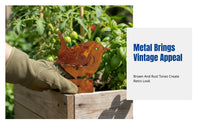 Metal Bird Garden Iron Stake, Outdoor Yard Decor, Vintage Animal Sculpture