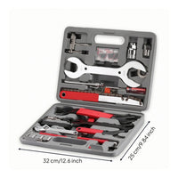 Bike Tool Kit with Storage Case Hard-Shell Tools Organized for Cyclists