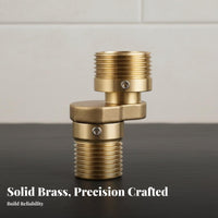 Solid Brass Construction Adjustable Eccentric Shower Connector Thickened Wall Angle Adjustable Faucet Elbow Extendable for DIYers, Bathroom