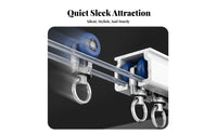 Aluminum Alloy Curtain Track Double Bearing Wheel S Sturdy Duty Aluminum Curtain Rail Wall Mounted Drapery Track Fluid Gliding