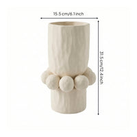 Vase with Raised Spheres Modern Flower Holder Simple Vessel for Tabletop, Shelf