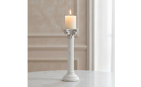 Roman Column Candlestick Antique-Style Roman Column Candle Holder Fluted Pedestal Candle Holder for Photographers, Entry Consoles