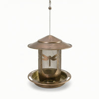 Metal Mesh Bird Feeder Hanging Bird Feeder Rainproof Rust-Resistant for Garden, Patio, Porch