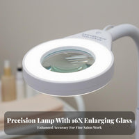 Makeup Lamp Shadow LED Enlarging Floor Lamp Stable Base Eyelash Extension Light for Beauticians, Estheticians, Medical Practice, Home Studio