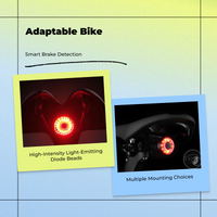Rechargeable waterproof bike brake light
