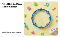 Handheld Tunable Tambourine Child-Safe Percussion Instrument Develops Movement Skills Hand Drum Sturdy Frame for Preschoolers, Beginners, Early Education, Band Performance, Classroom, Group Play
