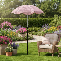 Adjustable Height Plant Protection Umbrella All-Weather Use Garden Stake Umbrella Water Repellent Miniature Sunshade Cooling Effect for Gardeners, Patio, Balcony