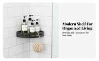 Triangular Shower Rack Drill Installation Triangle Corner Rack No Bathroom Accessory for Homeowners, Families, Restroom, Kitchen