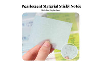 105 Sheets Pull-out Sticky Notes Removable & Repositionable Pearlescent Memo Stickers Waterproof Transparent Sticky Note Roll for Kids, Learning, Home
