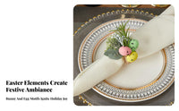 Easter Napkin Holder Crafted Appearance Easter Egg Napkin Buckle Easy to Clean Tableware Accessory for Party Hosts, Restaurants, Banquets