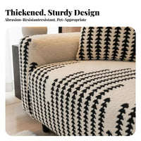 Elastic Fit Printed Sofa Cover Full Coverage Protection Fitted Geometric Couch Wrap Non-Slip Furniture Accessory for Home Dwellers, Parents