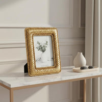 Woven Texture Photo Frame Vintage Look Braided Border Photo Frame for Study Room