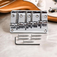 4-String Bass Bridge Adjustable Bass Guitar Bridge Tuning Stability Hardware for Bassists