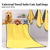 Non-Stick Hair Pet Bath Towel Thickened Absorbent Dog Towel Lint-Clear for Professional Groomers, After Walks, Outdoor Activities, Bathroom