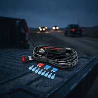 Work Light Wiring Harness 12V Light Bar Wiring Harness Automotive Prewired for off-Roaders, Trucks, SUVs