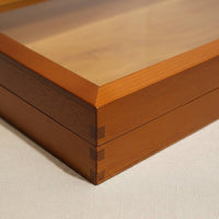 Clear Lid Wooden Box Long-Lasting Construction Wood Jewelry Storage Box Multipurpose Retro Design for Hobbyists, Desktop