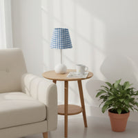 Gingham Lampshade Checked Textile Lampshade Lamp Shade Small Lighting Classic for Reading Nook