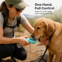 Portable Pet Water Bottle and Food Dispenser for Dogs and Cats