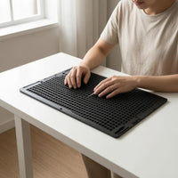 Rigid Plastic Braille Writing Board Black Hinged Braille Board Rectangular Office Supply Flat Plate