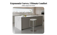 Italian design Adjustable rotating Stool with spine supportrest Minimalist Design Adjustable rotating Stool Upholstered Seat Bar Furniture Built-in Footrest for Homeowners, Adults, Guests, Kitchen Island, morning dining corner, Pub, Dining Room