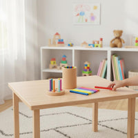 Early Learning Wooden Peg Sorting Toy Develops Hand-Eye Coordination Color Sorting Cylinder for Toddlers, Kids