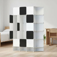 Cube Wardrobe Cabinet Multi-Compartment Corner Wardrobe Steel Frame