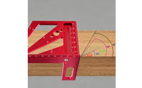 Laser Engraved Scale Woodworking Triangle Square CNC Machined Aluminum Angle Ruler High Precision 90-Degree Angle Marking Ruler Imperial and Metric Markings for Woodworkers, Carpenters, Carpentry, Workshop