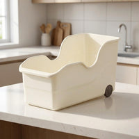 12L Kitchen Storage Bin With Wheels Stackable Storage Boxes With Lids, Wheeled Storage Boxes With Lids For Pots Pans Lids Spices Utensils