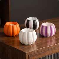 4 Pieces Pumpkin Tealight Candle Holder Fall Pumpkin Candle Holder  Decor for Office