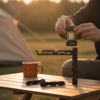 Fold-out Light Stand with Cords Lightweight Camping Light Stand Easy to Carry Hardware Sturdy for Campsite