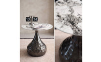 Pedestal Side Table Sculptural Pedestal End Table Modern Furniture for Living Room, Reading Corner