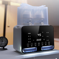 Thawing Baby Bottle Warmer with Sterilizer 2-in-1 Bottle Warmer with Sterilizer Multi-Function Infant Meals Heater Electric for Parents, Infants, Night Feeding, Kitchen, Nursery
