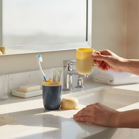 Portable Toothbrush and Toothpaste Holder Set for Travel and Dorms