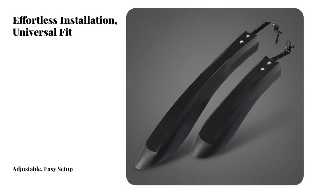 2 Pieces Mountain Bike Mudguard Set Spray Guard Bike Mudguard Set Front and Rear Mud Flaps Widened Design Cycle Mudguard