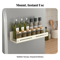 Drillno-Drill Installation Shelf Set No Drilling Required Refrigerator Organizer Multi-Purpose Kitchen Organizer Space-Saving Design for Home Cooks, Homeowners, Families, Small Areas, Laundry Room
