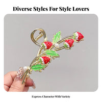 Fastener Strong Hold Hair Fastener Big Metal Hair Jaw Elegant Design Enamel Finish for Teenagers, Day-to-Day Wear, Weddings