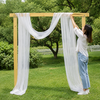 Square Wooden Arch for Wedding, Backdrop Support for Rituals and Photos, Rustic Garden and Event Decoration, Easy Assembly