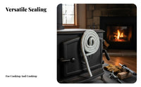 Flexible and Conformable Fiberglass Sealing Rope Long-Lasting Heater Door Seal Rope Abrasion Resistant Braided Fiberglass Gasket for DIY Enthusiasts, Maintenance Professionals, Repair Technicians, Pellet Stoves, Boilers, Ovens, Industrial Equipment