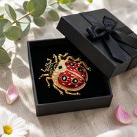 Siberian Beetle Brooch Pin Original Design Insect Jewelry