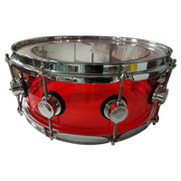 Acrylic Snare Drum Transparent Snare Drum with Metal Hoops Polished Bottom Hoop for Rehearsal