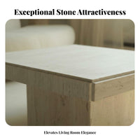 Wabi-Sabi Design Round Pedestal Table Luxury Feel Living Room Furniture Minimalist design Modern Aesthetic for Apartment Dwellers, Homeowners, Small Spaces, Lounge Area, Office