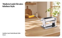 Metal Manual Pasta Maker Compact Hand Crank Pasta Maker for Home Cooks