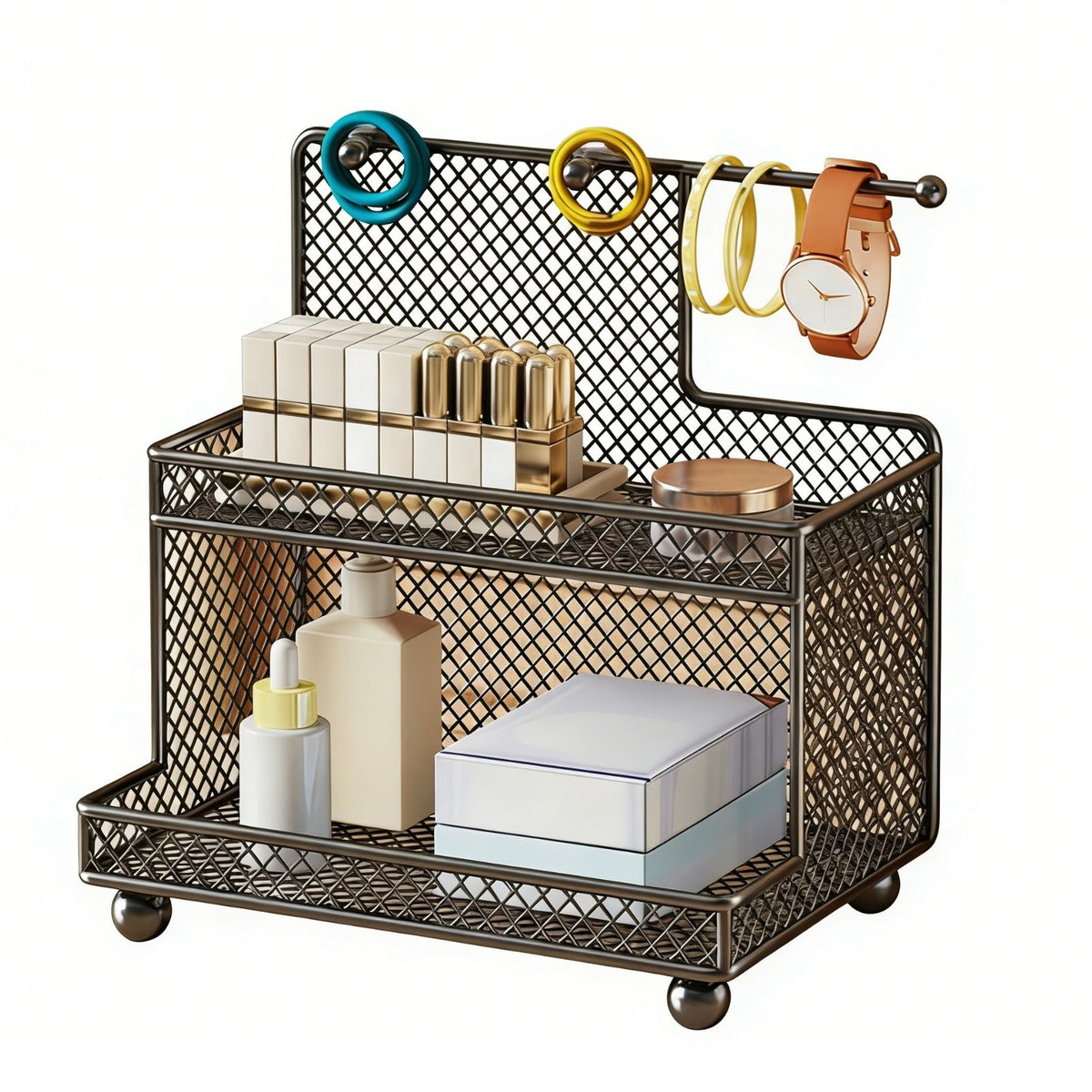 Large Capacity Rotating Makeup organizer adaptable Cosmetic Organizer Clear View Design Countertop carrier Easy to Clean for glamour Lovers, facial care fans, Women, Dressing Table, Bedroom, vanity, Dorm Room