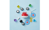 Desk Sliding Stones Game Screen Tabletop Sliding Stones Set Mini Bowling Game for Kids