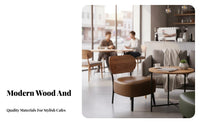 Minimalist Design Wood and Iron Dining Set utilitarian design Commercial Furniture Restaurant Seating for Cafe Owners, Homeowners, Coffee Shop, Bistro, Backyard, Garden