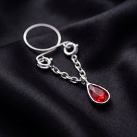 Nipple Rings with Dangle Charm Teardrop for Clubwear