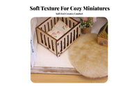 Soft Miniature Velvety Carpet Cozy Dollhouse Velvety Floor Mat Decorative Accent for DIY Hobbyist S, Collectors, Miniature Scene
