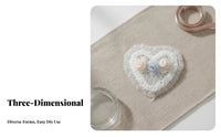 Three-Dimensional Floral Brooch Korean Design DIY Sew-on Applique Cute Design Heart Shape Lace Embellishment for Seamstresses, Designers